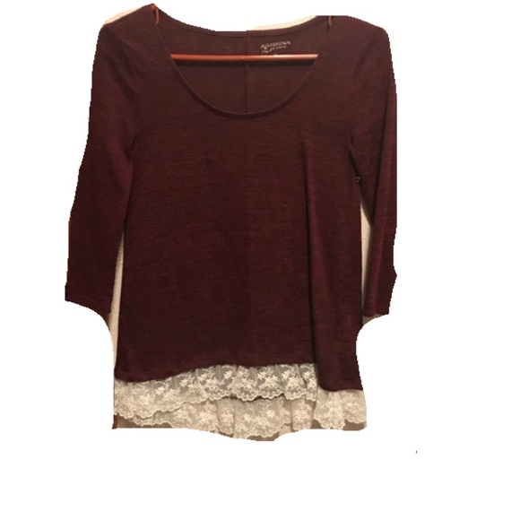 Maroon JCP top - Picture 1 of 3
